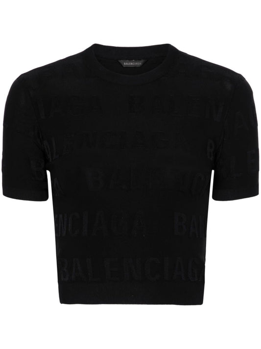 Balenciaga Women Allover Logo Top