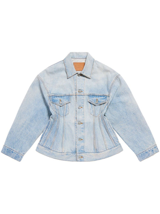 Balenciaga Women Hourglass Denim Jacket