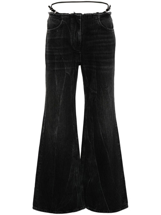 Givenchy Women Wide-Leg Denim Cotton Jeans