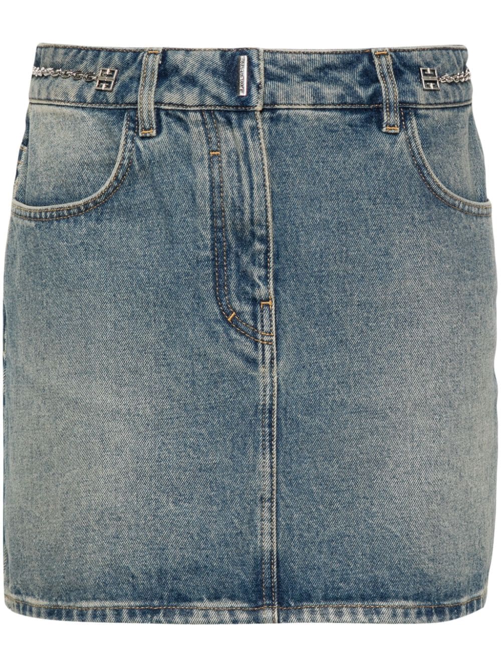 Givenchy Women Denim Mini Skirt