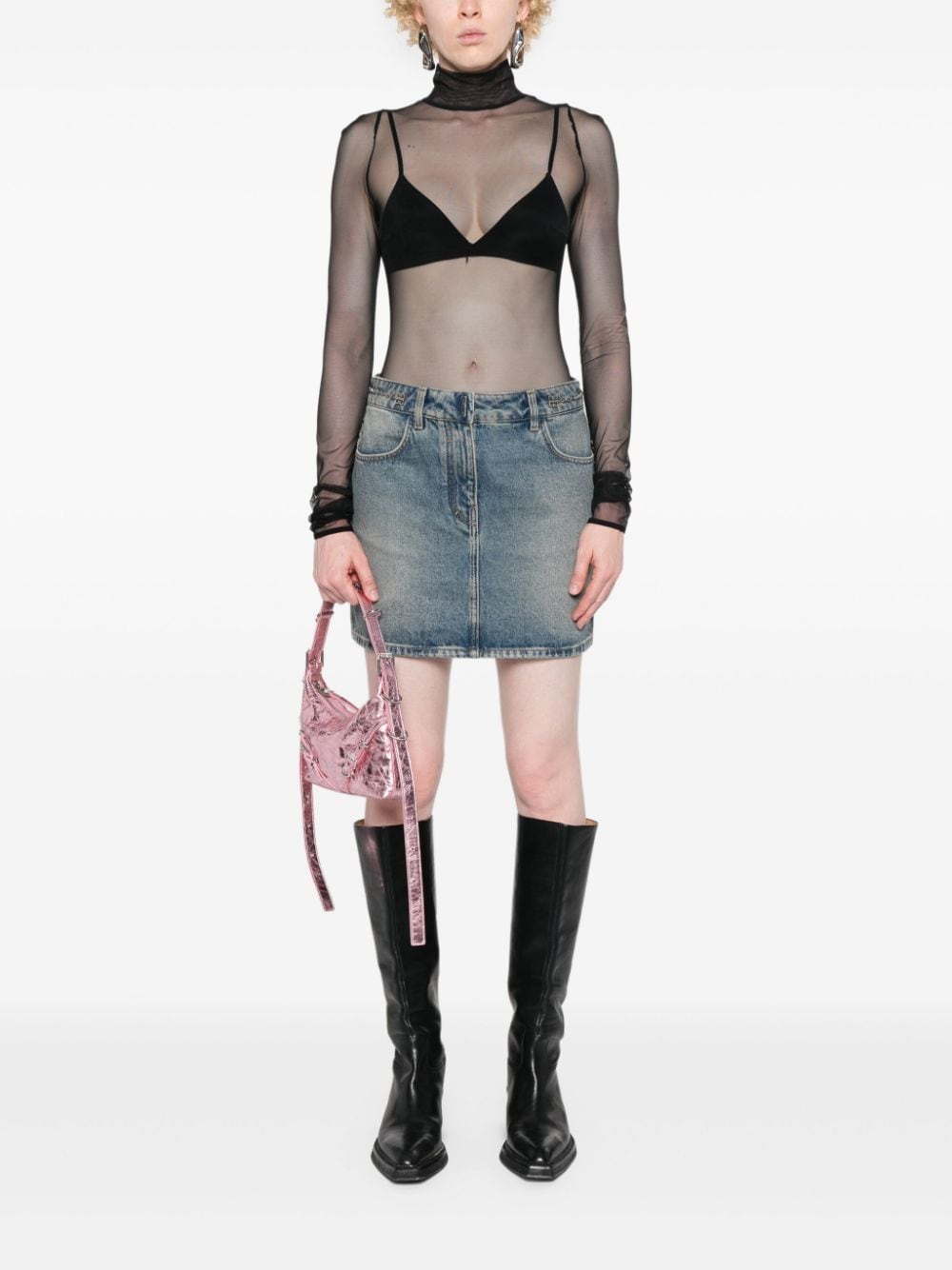 Givenchy Women Denim Mini Skirt