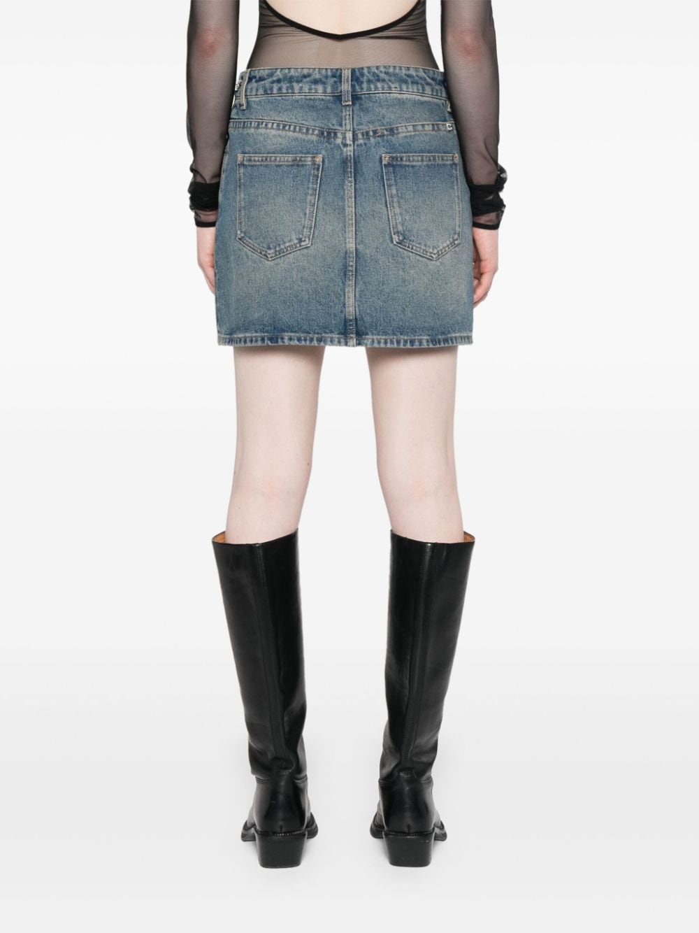 Givenchy Women Denim Mini Skirt