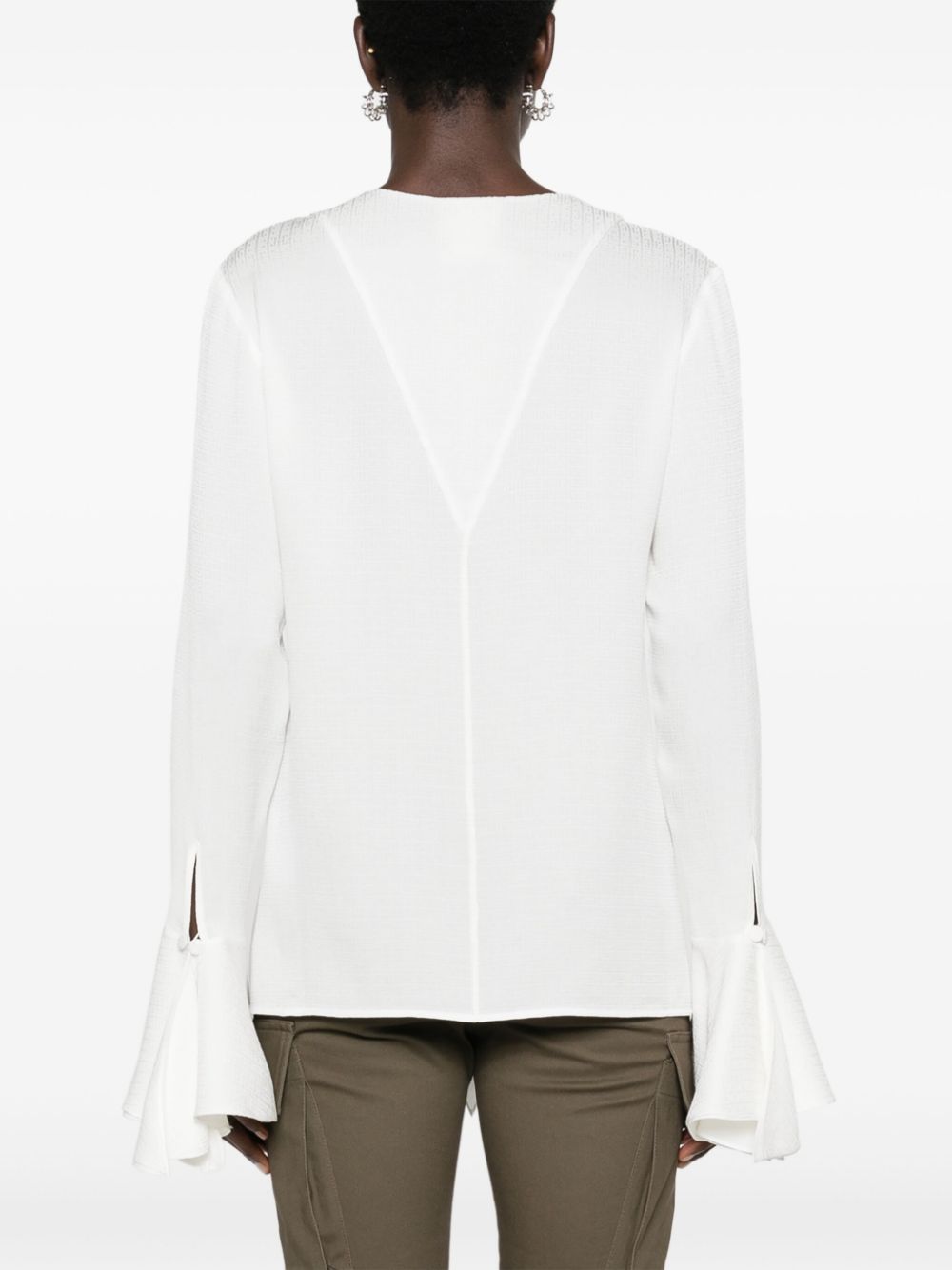 Givenchy Women Silk Ruffled Blouse