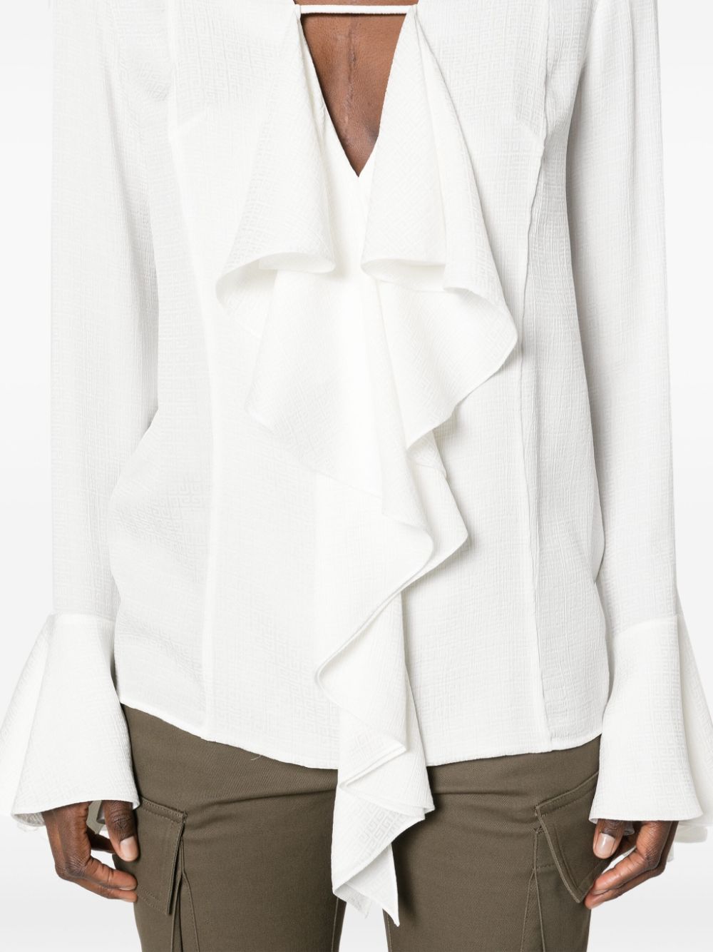 Givenchy Women Silk Ruffled Blouse