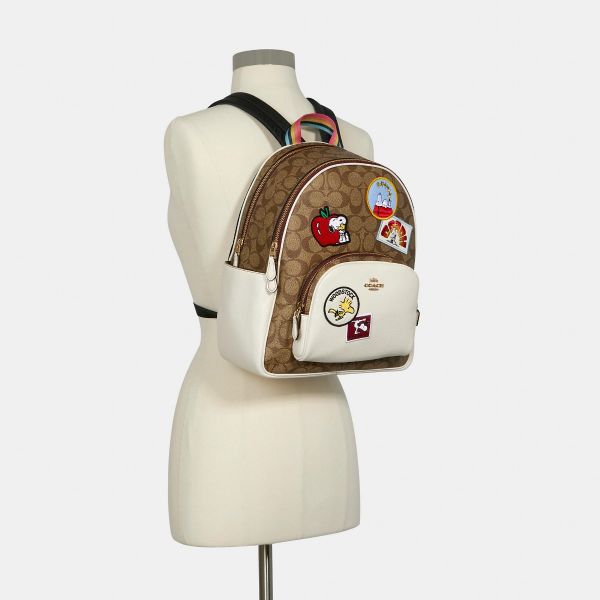 Coach Peanuts Court Backpack In Signature Canvas